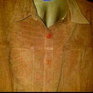 LB/Venezia Cognac Moleskin Top Sz. 22/24.